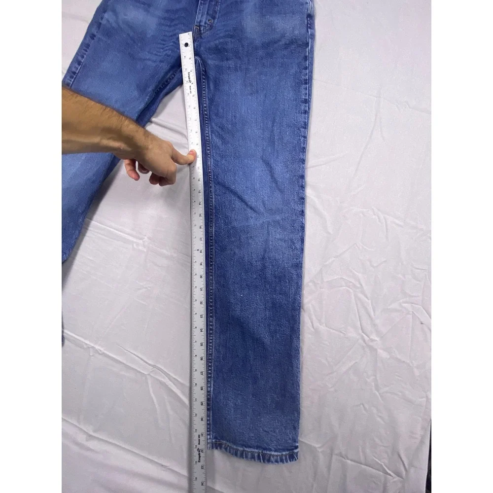 Levi 514 Straight Fit Jeans Mens 34x32 Blue Cotton Lyocell WaterLess Denim